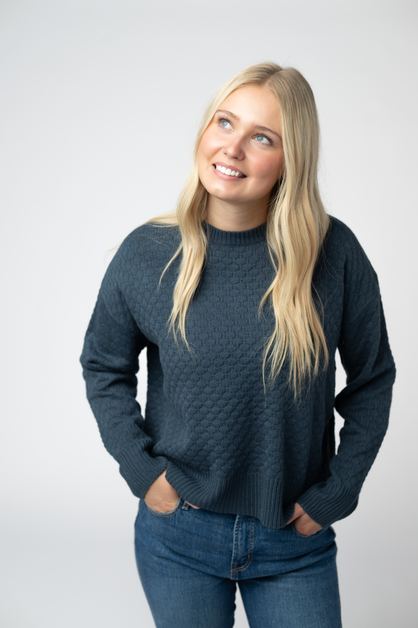 IN STOCK Gianna Pullover Sweater - Teal-sweater-Dear Me Southern Boutique, located in DeRidder, Louisiana