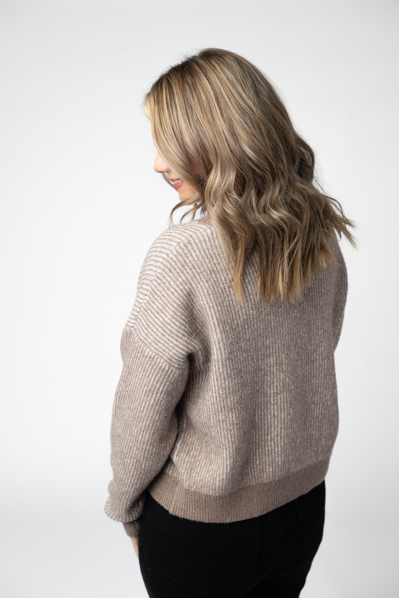 IN STOCK Josie Cozy Crew Sweater - Mocha-sweater-Dear Me Southern Boutique, located in DeRidder, Louisiana