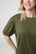 IN STOCK Katie Cozy Top - Olive-Tops-Dear Me Southern Boutique, located in DeRidder, Louisiana
