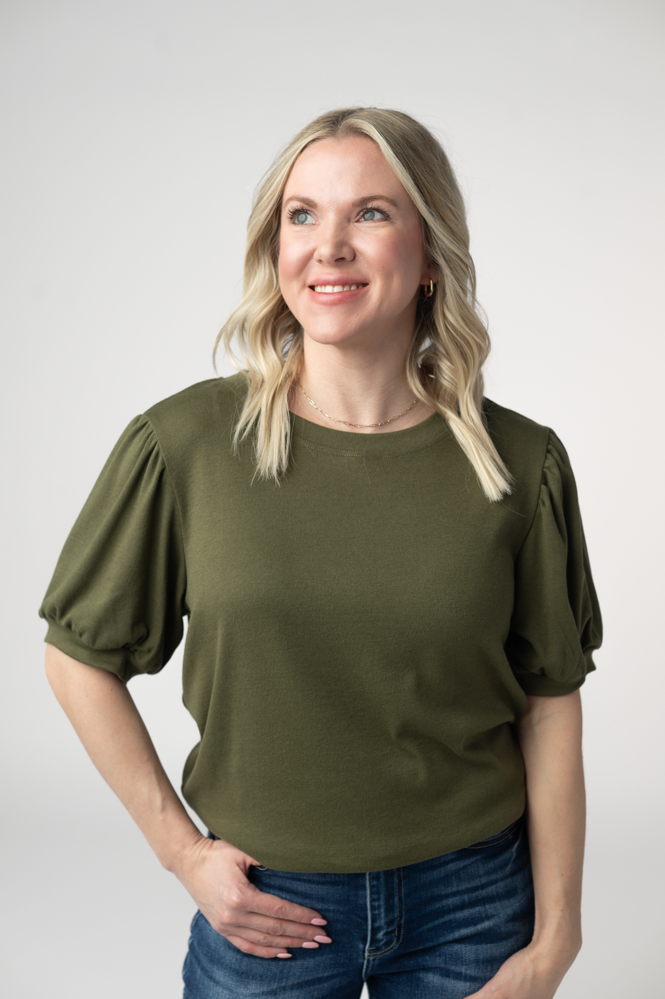 IN STOCK Katie Cozy Top - Olive-Tops-Dear Me Southern Boutique, located in DeRidder, Louisiana