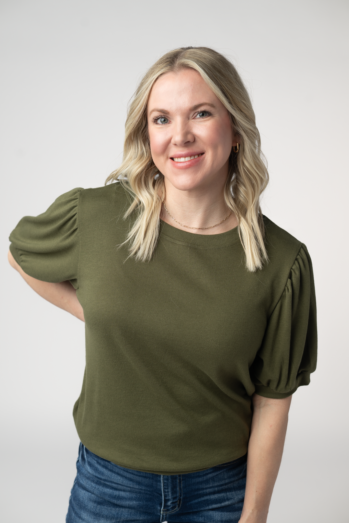 IN STOCK Katie Cozy Top - Olive-Tops-Dear Me Southern Boutique, located in DeRidder, Louisiana