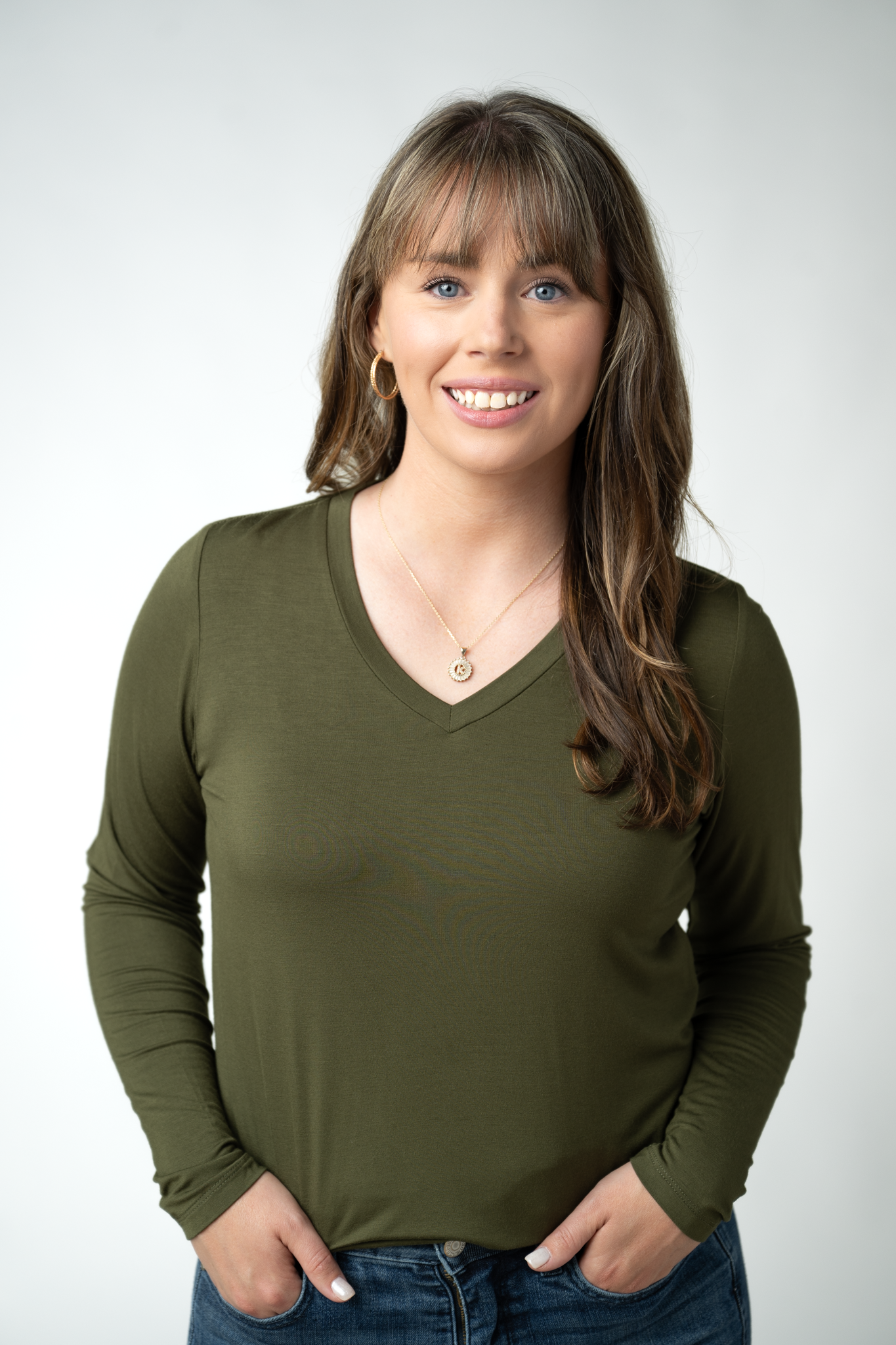 IN STOCK Larissa Long Sleeve - Dark Olive-Tops-Dear Me Southern Boutique, located in DeRidder, Louisiana