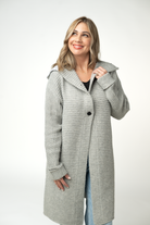 IN STOCK Lillian Long Hooded Cardigan - Grey-Cardigan-Dear Me Southern Boutique, located in DeRidder, Louisiana