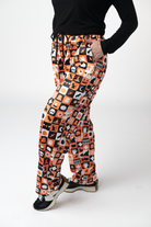 IN STOCK Lounge Pants - Trick-Or-Treat Checkered-bottoms-Dear Me Southern Boutique, located in DeRidder, Louisiana