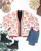 IN STOCK Pumpkins Pocket Cardigan-Cardigan-Dear Me Southern Boutique, located in DeRidder, Louisiana