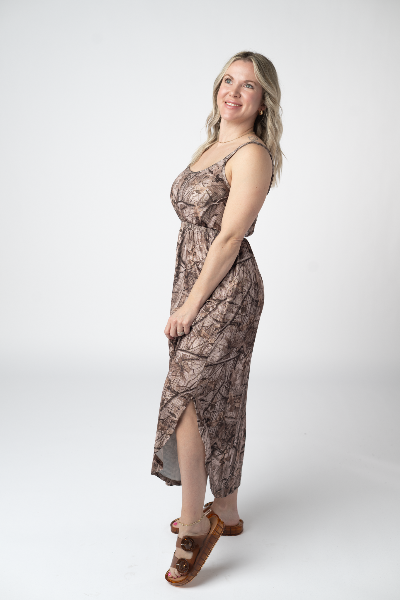 IN STOCK Reagan Dress - Camo FINAL SALE-dress-Dear Me Southern Boutique, located in DeRidder, Louisiana