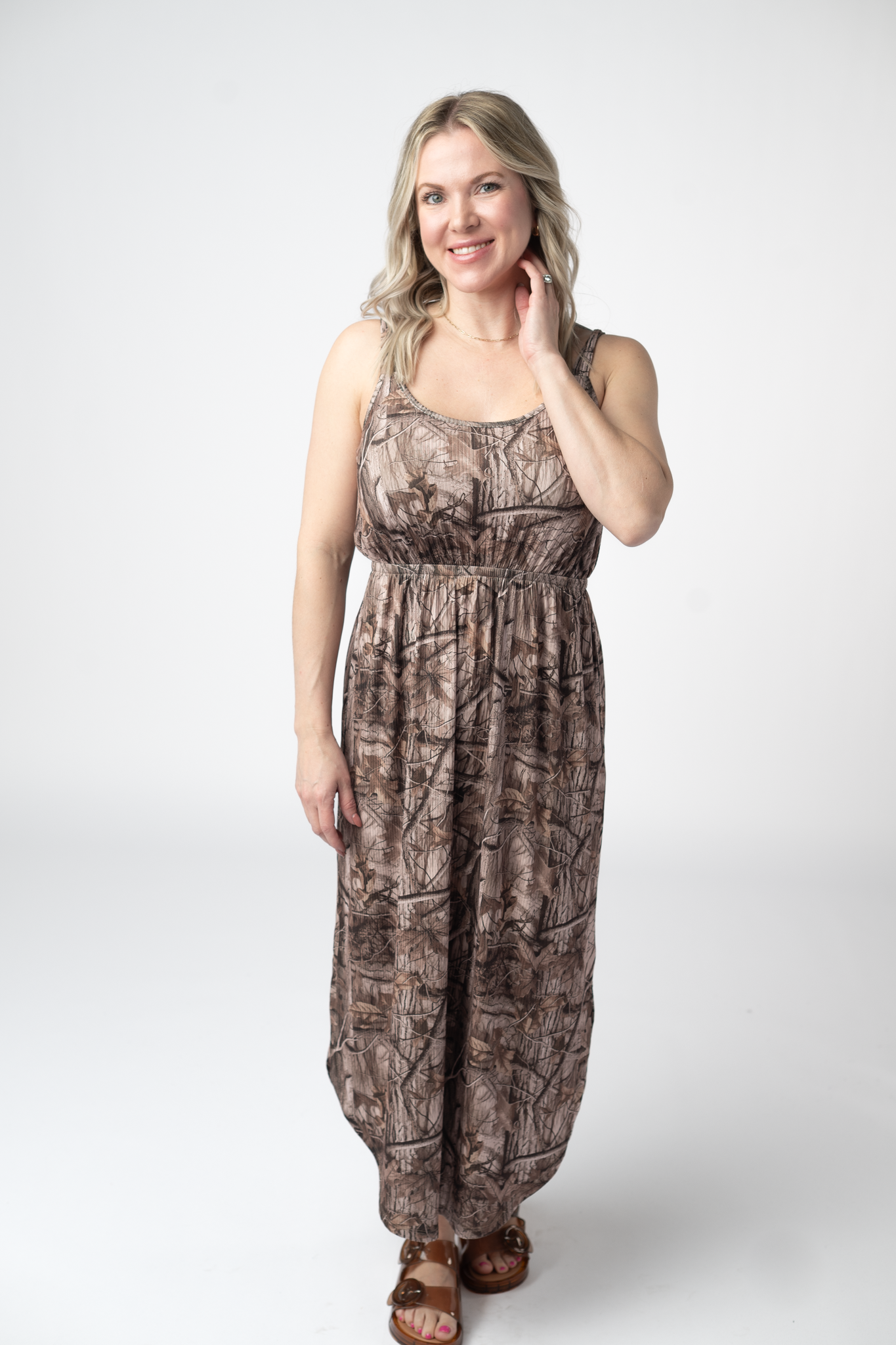 IN STOCK Reagan Dress - Camo FINAL SALE-dress-Dear Me Southern Boutique, located in DeRidder, Louisiana