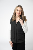 IN STOCK Remy Zip Up Vest - Black-Vest-Dear Me Southern Boutique, located in DeRidder, Louisiana