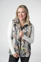 IN STOCK Remy Zip Up Vest - Dark Camo-Vest-Dear Me Southern Boutique, located in DeRidder, Louisiana