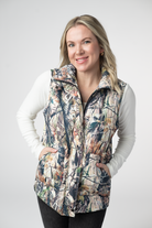 IN STOCK Remy Zip Up Vest - Dark Camo-Vest-Dear Me Southern Boutique, located in DeRidder, Louisiana