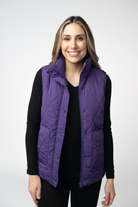 IN STOCK Remy Zip Up Vest - Purple-Vest-Dear Me Southern Boutique, located in DeRidder, Louisiana