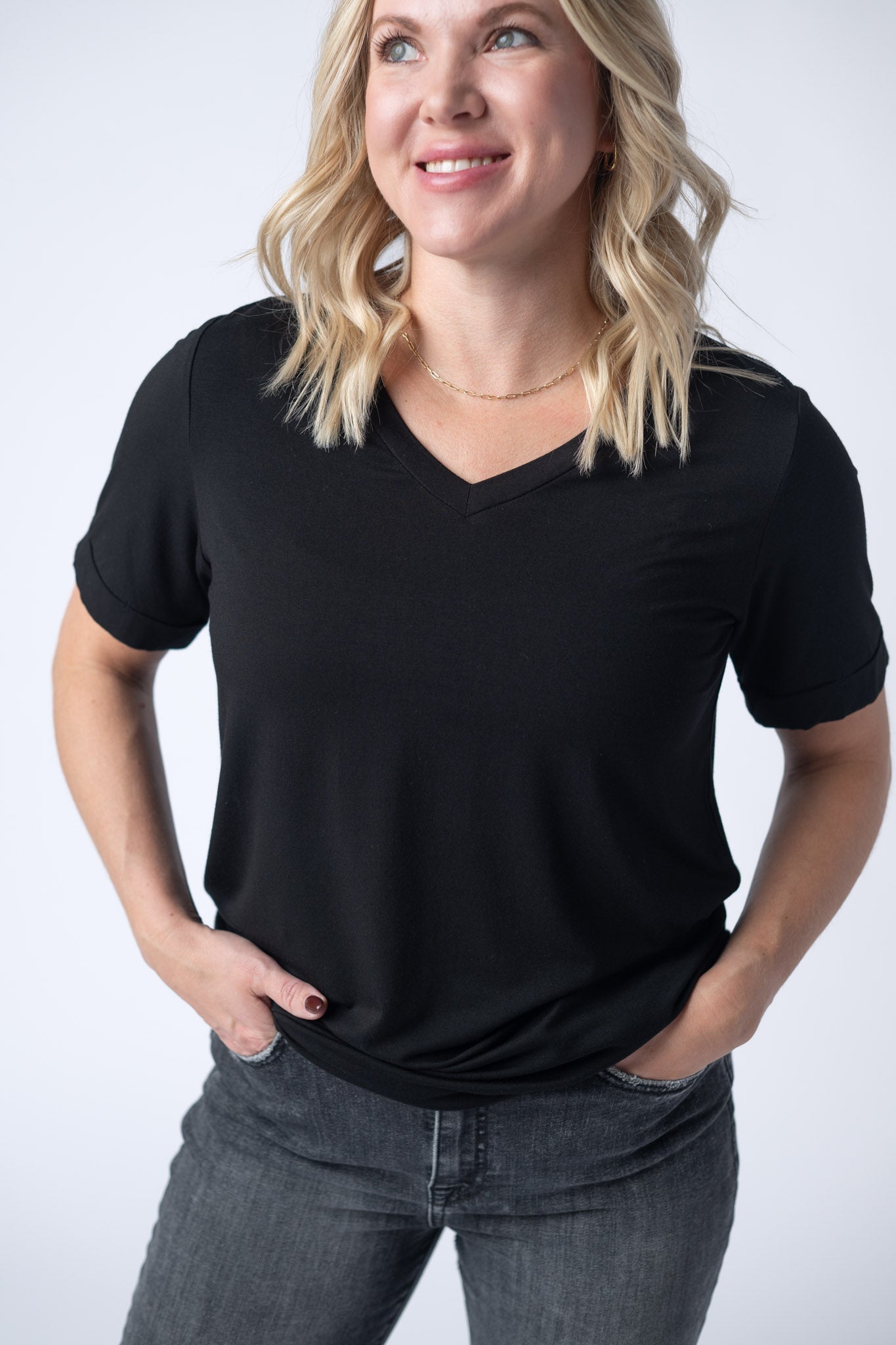 IN STOCK Sophie Top - Black-Shirts-Dear Me Southern Boutique, located in DeRidder, Louisiana