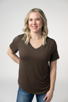 IN STOCK Sophie Top - Brown-Shirts-Dear Me Southern Boutique, located in DeRidder, Louisiana