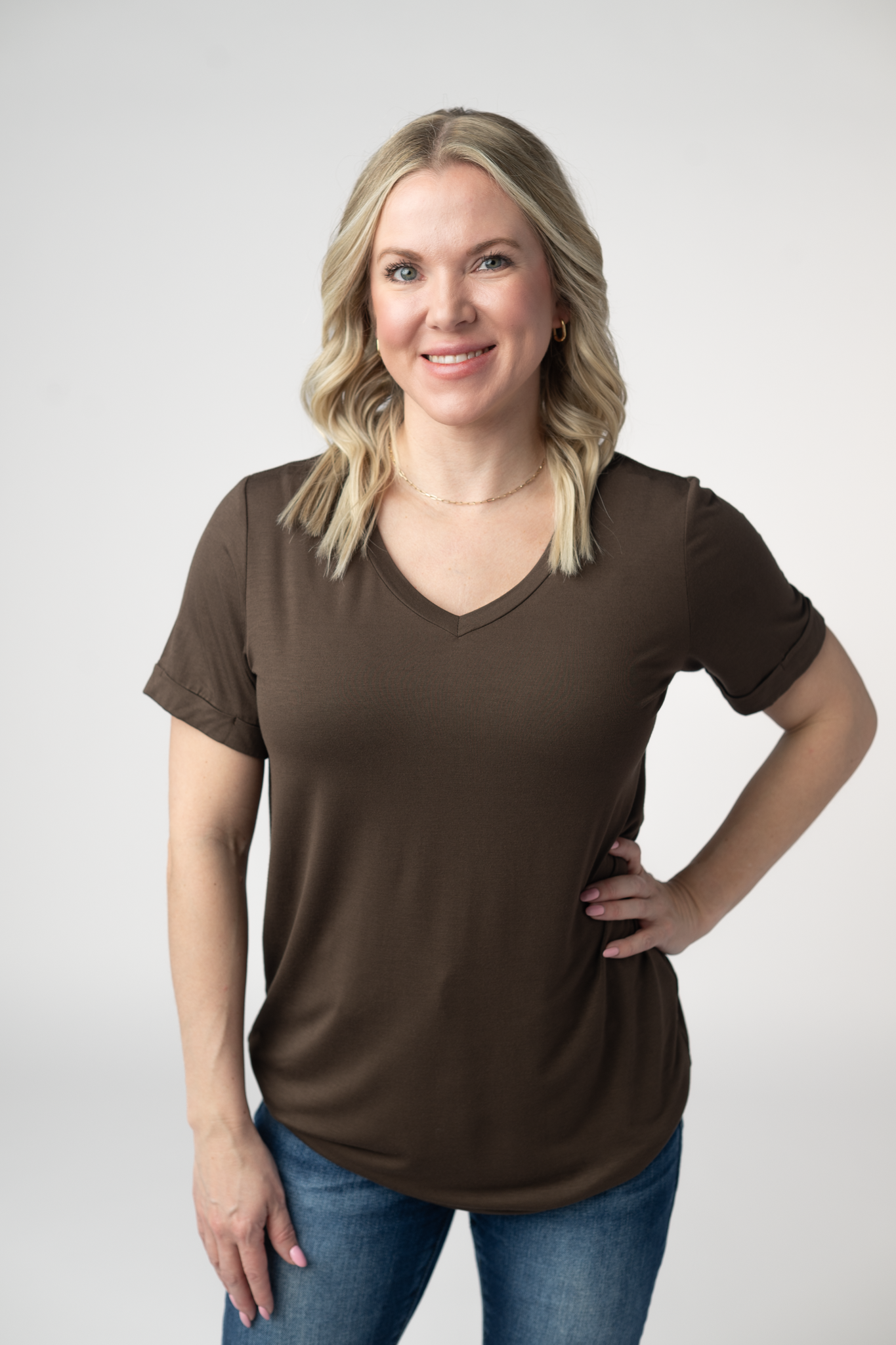 IN STOCK Sophie Top - Brown-Shirts-Dear Me Southern Boutique, located in DeRidder, Louisiana