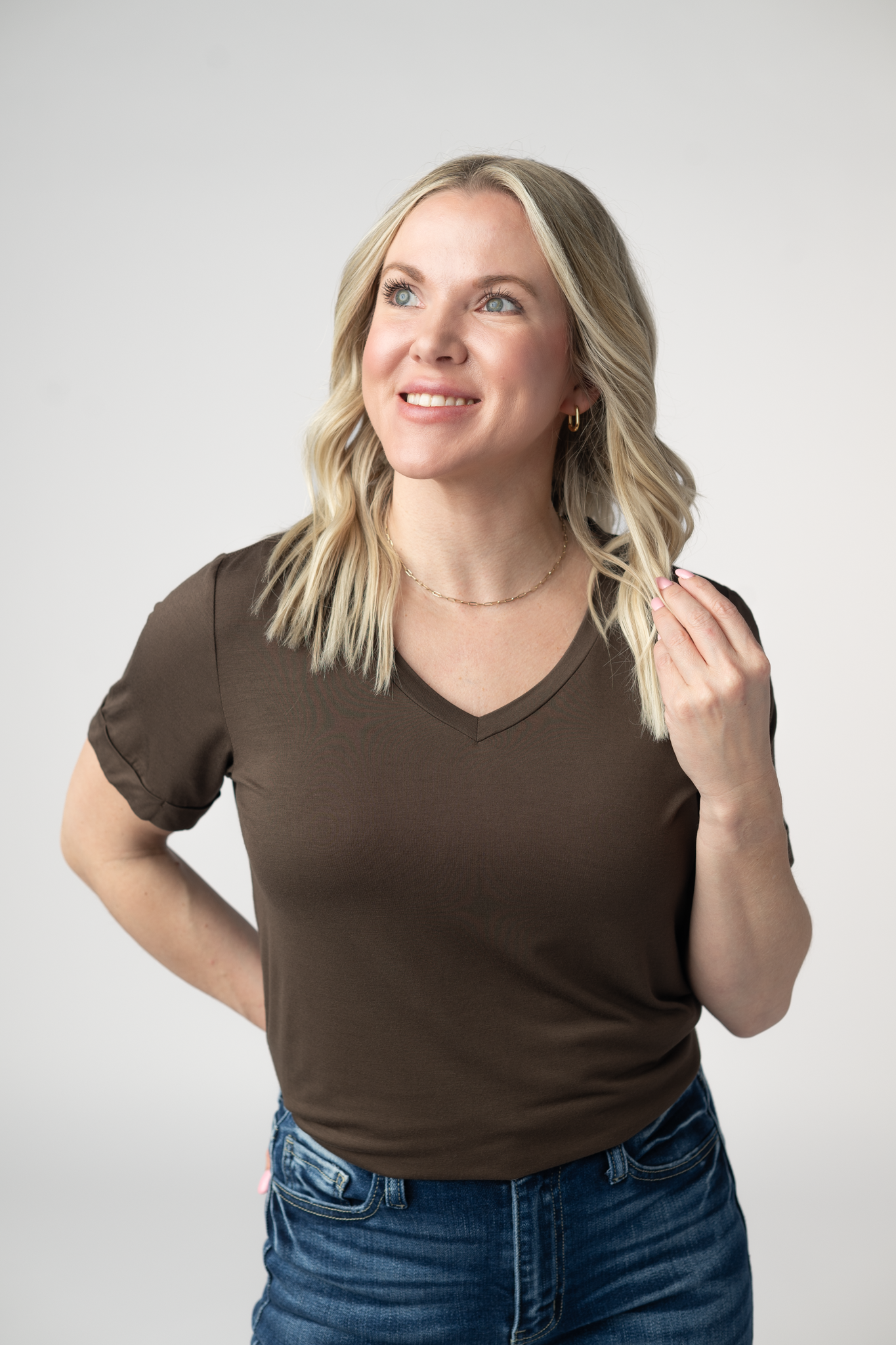 IN STOCK Sophie Top - Brown-Shirts-Dear Me Southern Boutique, located in DeRidder, Louisiana
