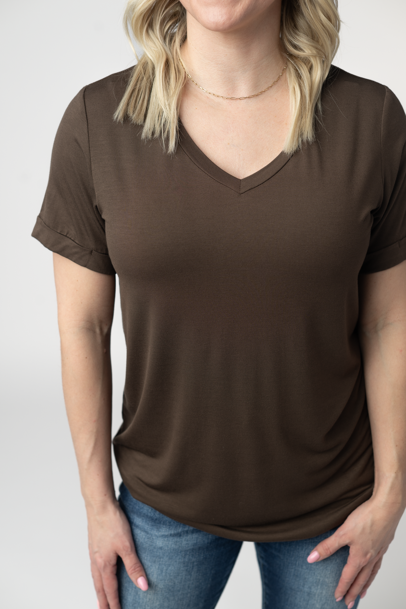 IN STOCK Sophie Top - Brown-Shirts-Dear Me Southern Boutique, located in DeRidder, Louisiana