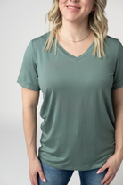 IN STOCK Sophie Top - Dusty Jade-Shirts-Dear Me Southern Boutique, located in DeRidder, Louisiana