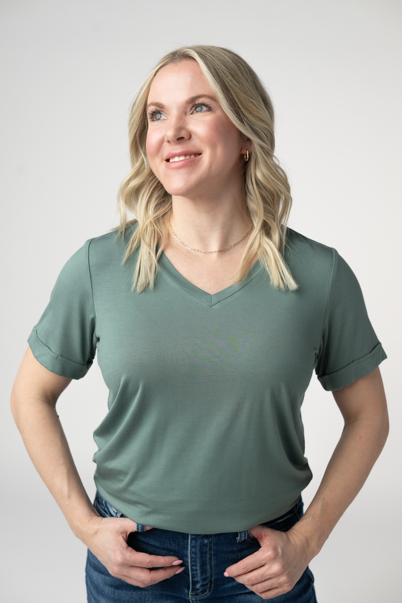 IN STOCK Sophie Top - Dusty Jade-Shirts-Dear Me Southern Boutique, located in DeRidder, Louisiana