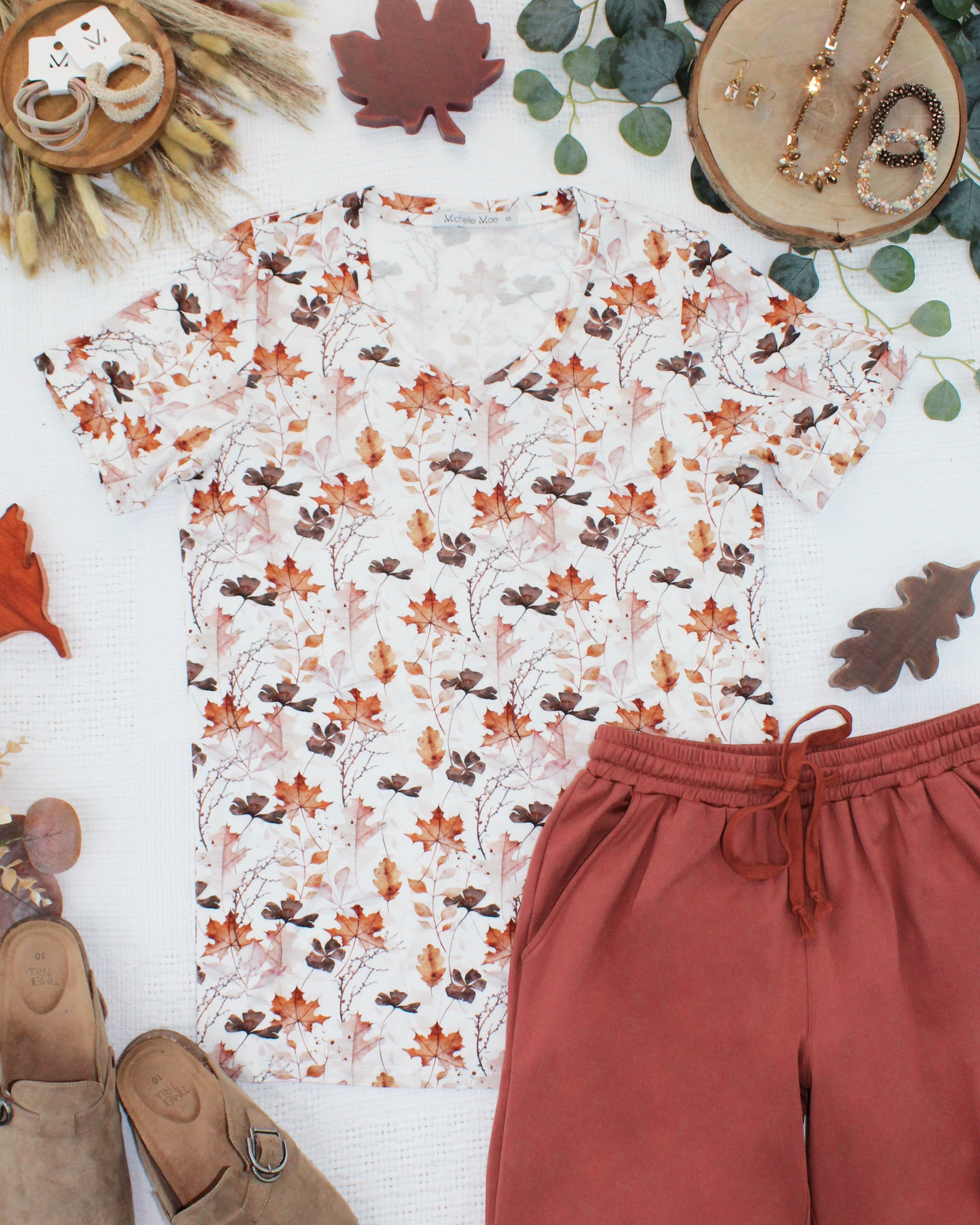IN STOCK Sophie Top - Fall Foliage-Shirts-Dear Me Southern Boutique, located in DeRidder, Louisiana