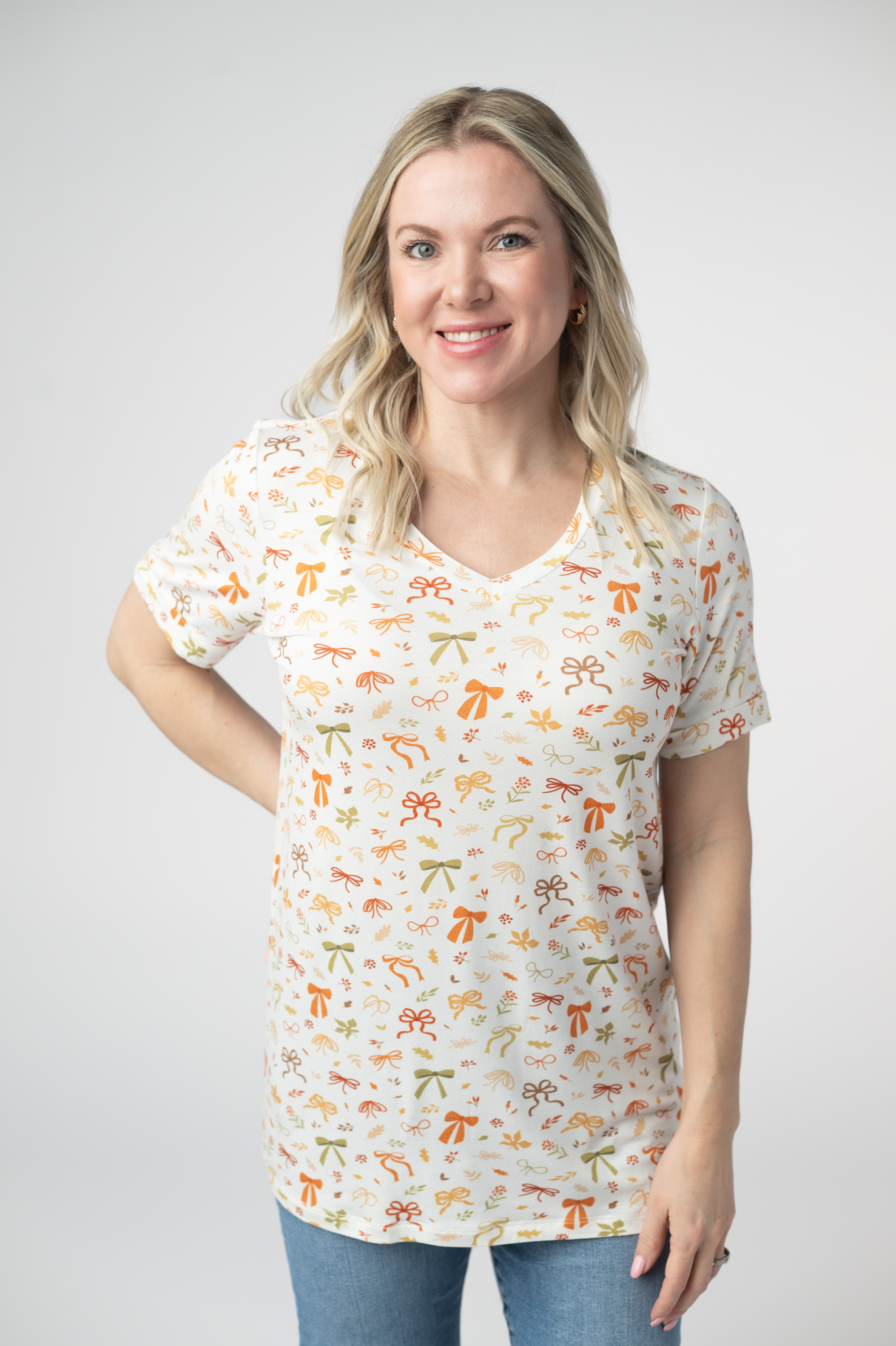 IN STOCK Sophie Top - Harvest Bows-Shirts-Dear Me Southern Boutique, located in DeRidder, Louisiana