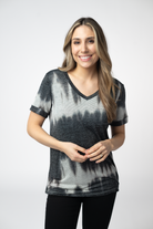 IN STOCK Sophie Top - Ombre Micro Stripes Midnight and White-Shirts-Dear Me Southern Boutique, located in DeRidder, Louisiana