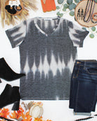 IN STOCK Sophie Top - Ombre Micro Stripes Midnight and White-Shirts-Dear Me Southern Boutique, located in DeRidder, Louisiana