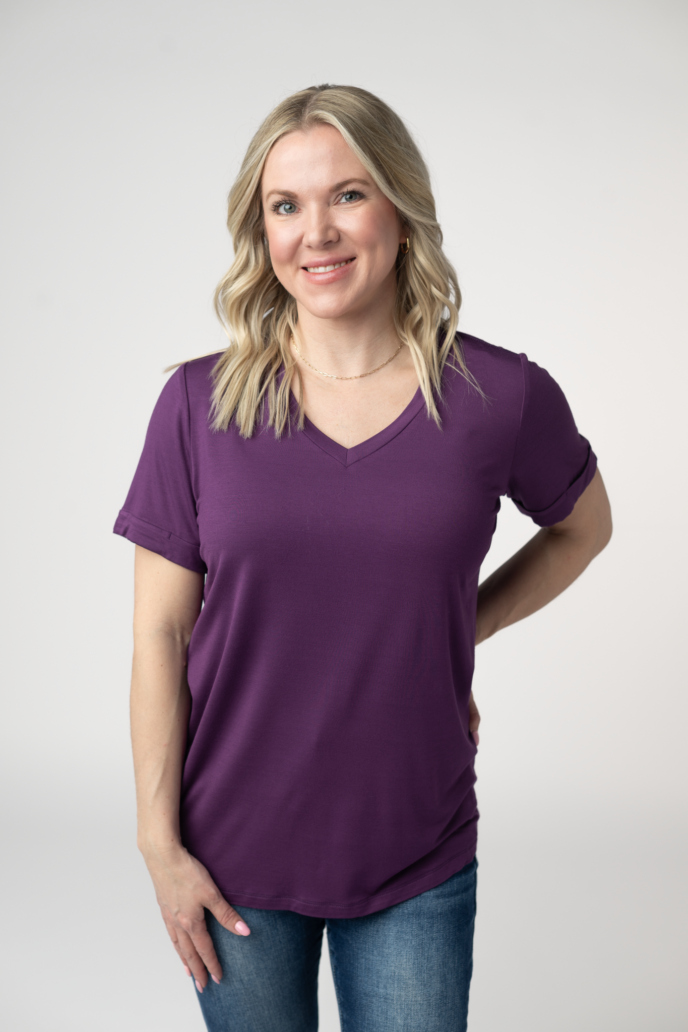 IN STOCK Sophie Top - Purple-Shirts-Dear Me Southern Boutique, located in DeRidder, Louisiana