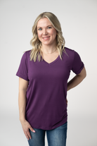 IN STOCK Sophie Top - Purple-Shirts-Dear Me Southern Boutique, located in DeRidder, Louisiana