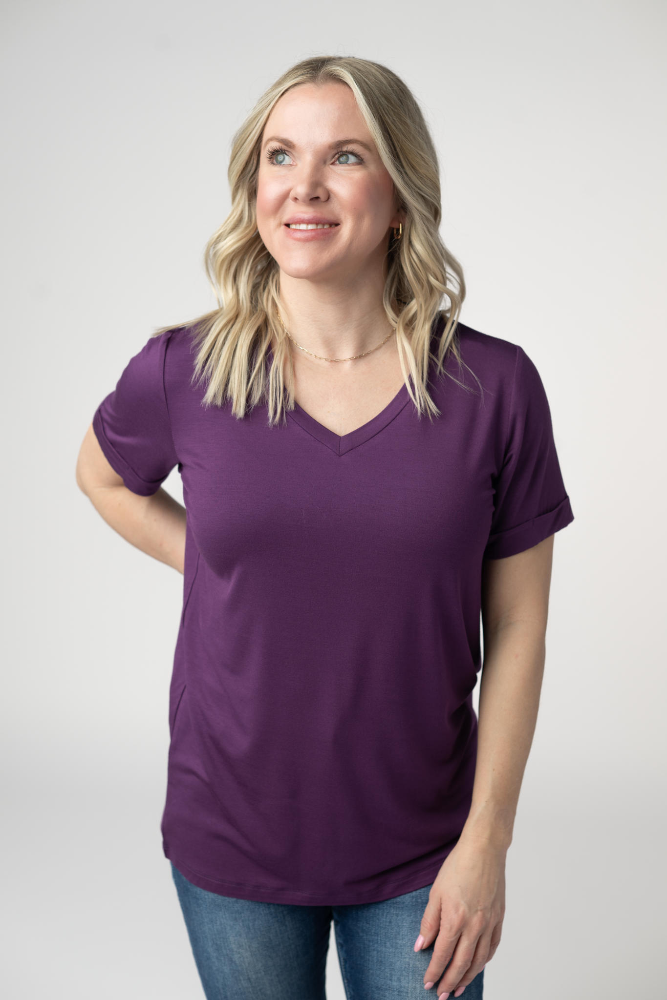 IN STOCK Sophie Top - Purple-Shirts-Dear Me Southern Boutique, located in DeRidder, Louisiana