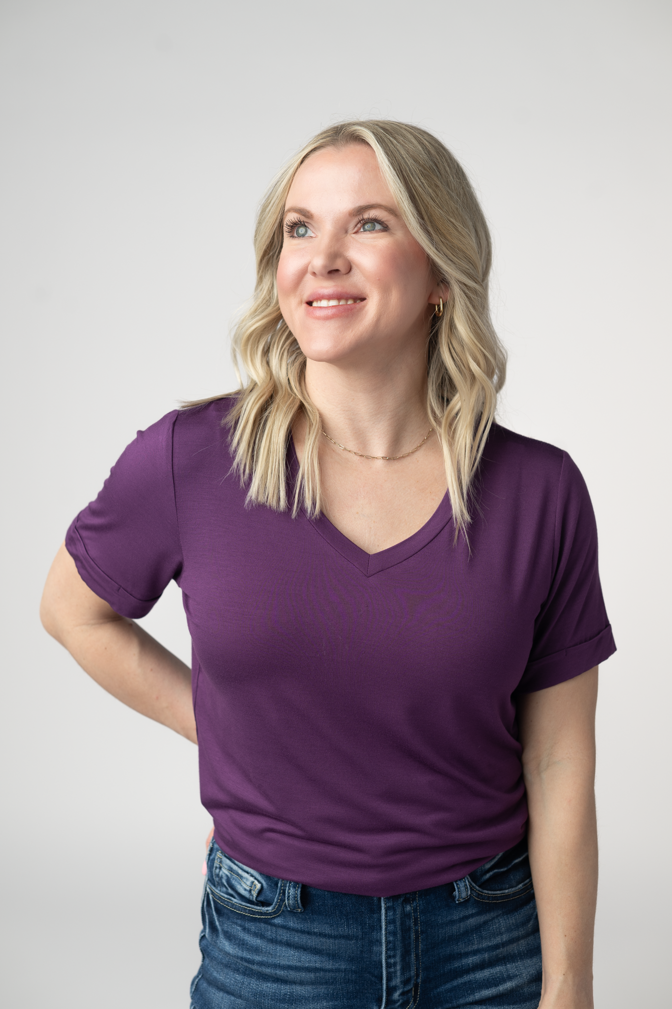 IN STOCK Sophie Top - Purple-Shirts-Dear Me Southern Boutique, located in DeRidder, Louisiana