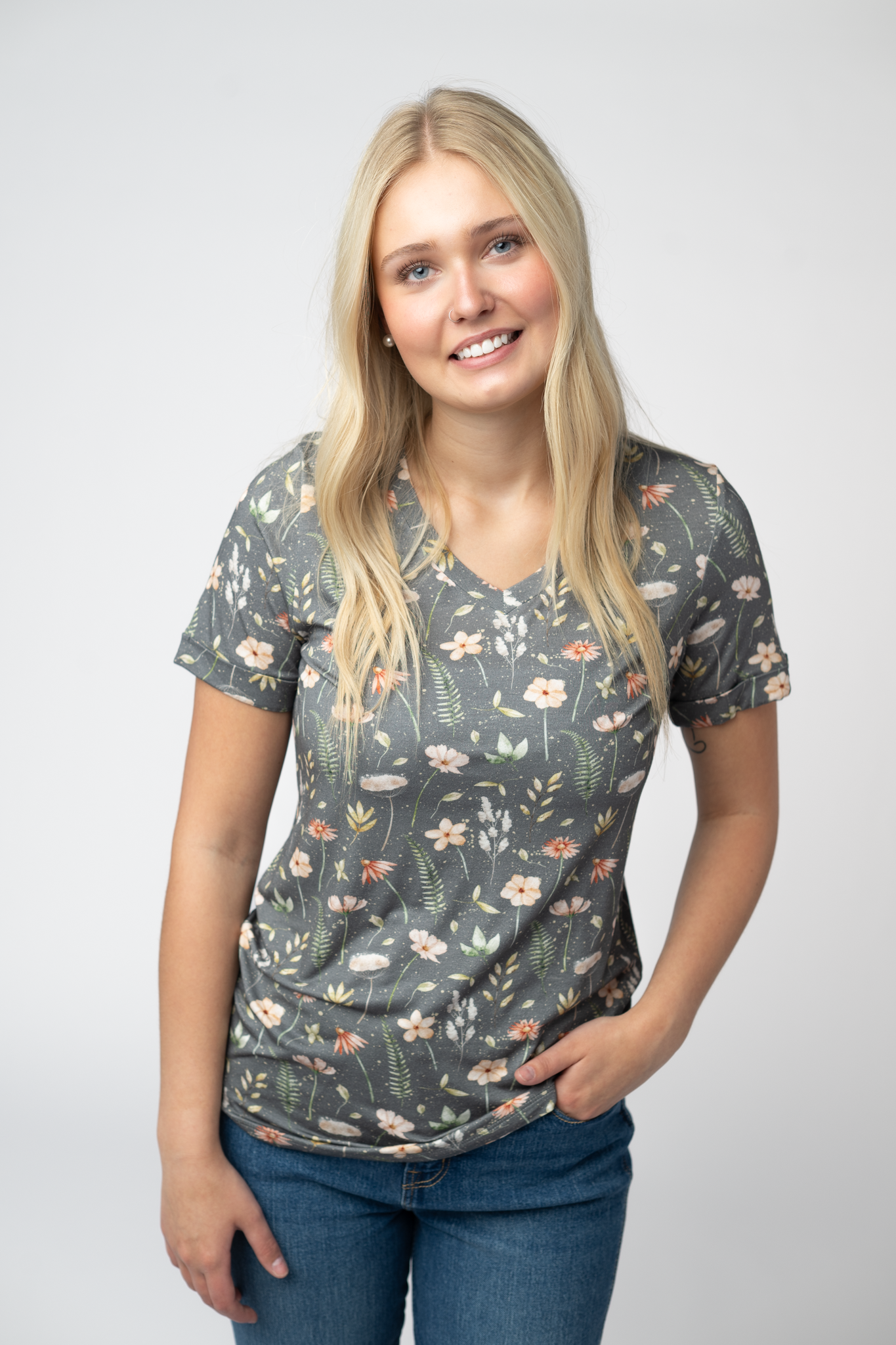 IN STOCK Sophie Top - Wildflower Meadow-Shirts-Dear Me Southern Boutique, located in DeRidder, Louisiana
