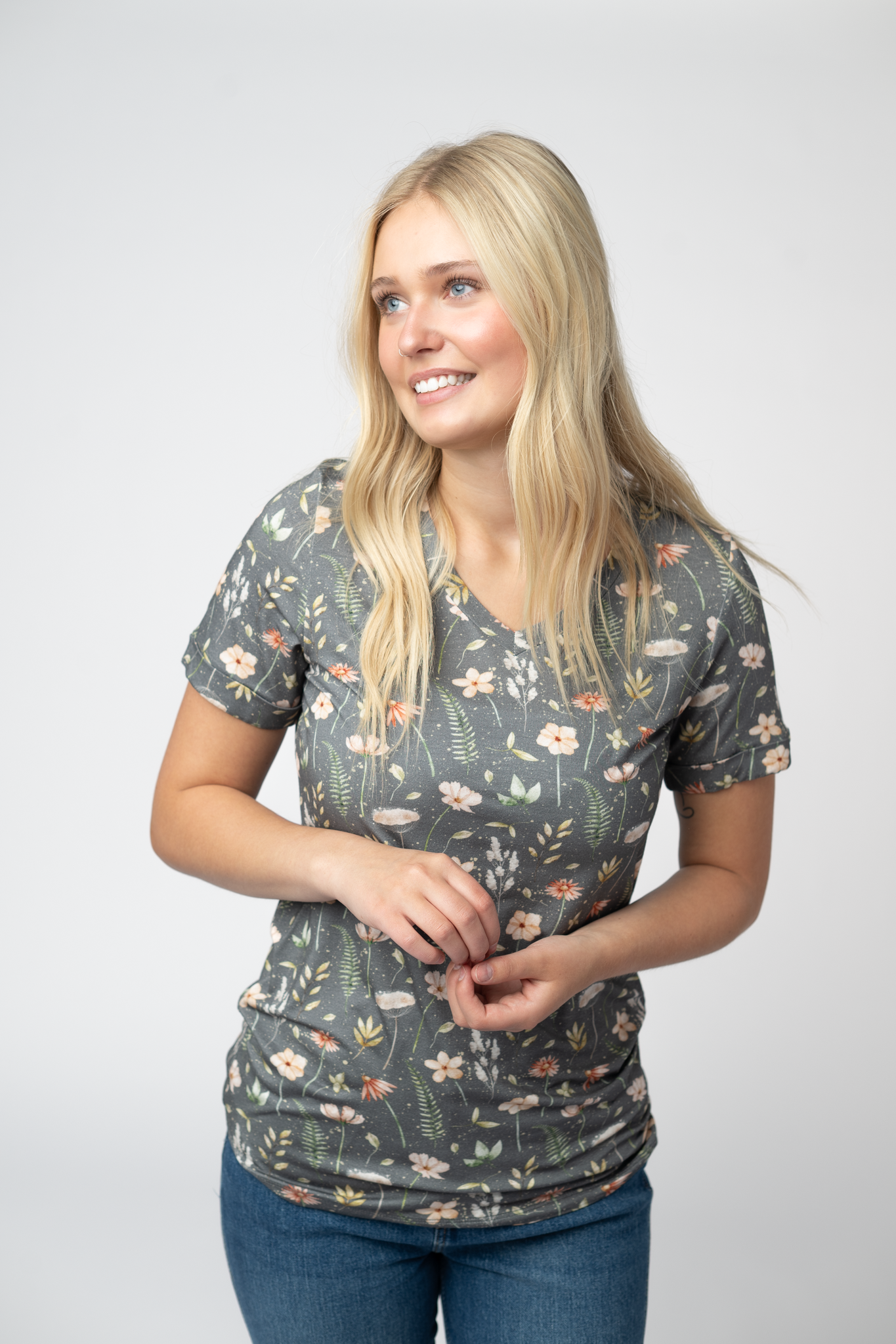 IN STOCK Sophie Top - Wildflower Meadow-Shirts-Dear Me Southern Boutique, located in DeRidder, Louisiana