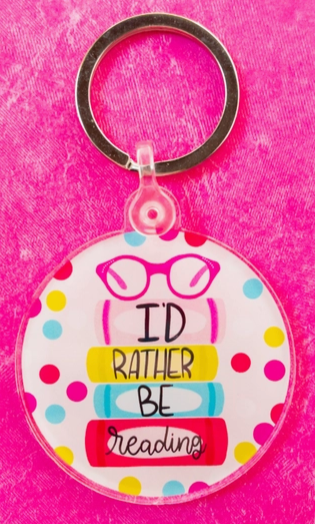 DearMeBoutique I'd Rather Be Reading Keychain