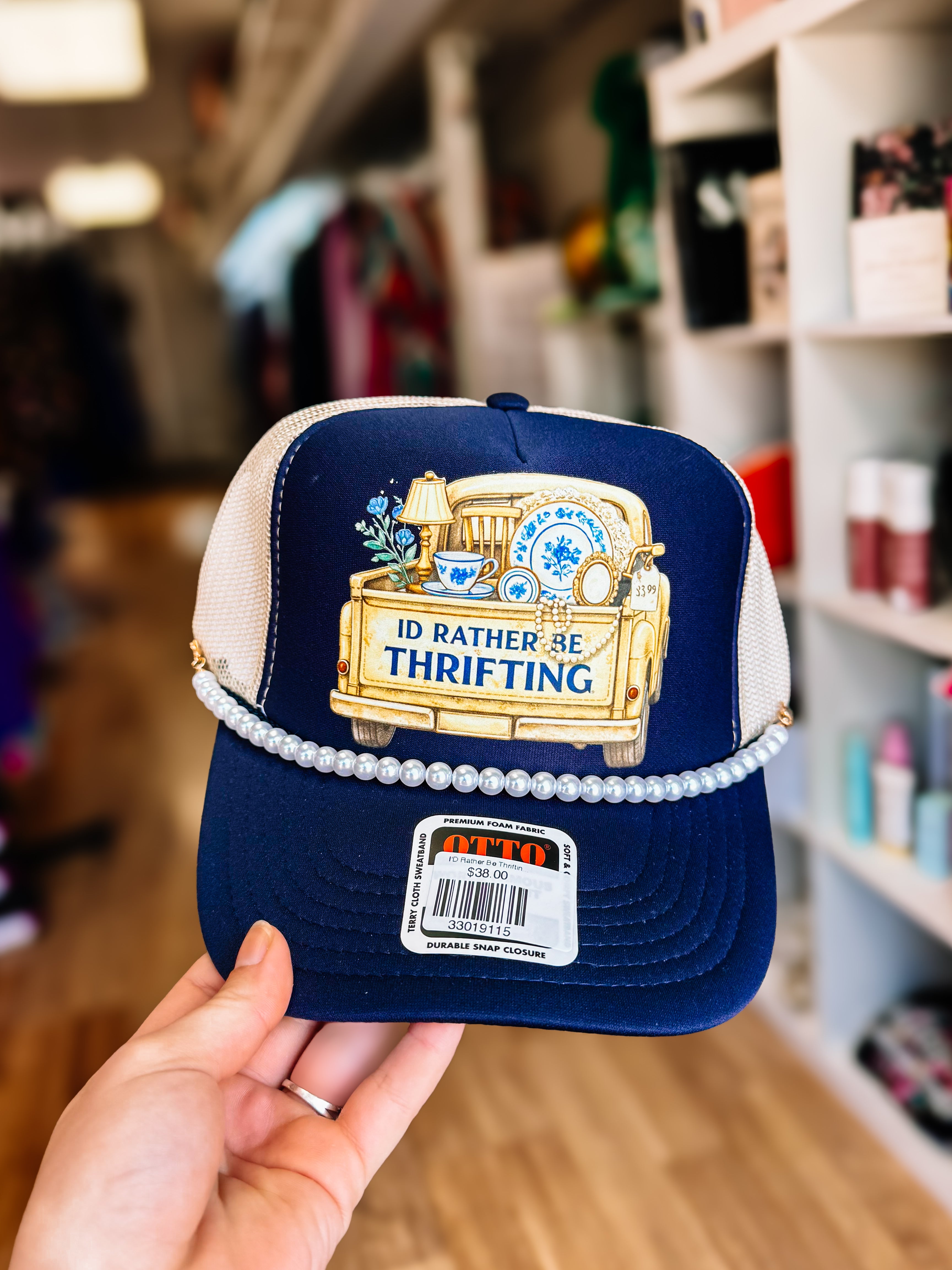 I'd Rather Be Thrifting Trucker Hat-Headwear/Hats-Dear Me Southern Boutique, located in DeRidder, Louisiana