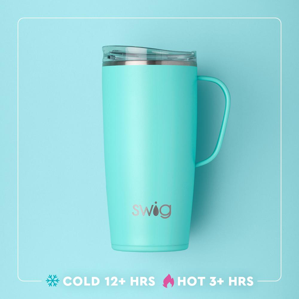 Indigo Tiles Travel Mug 22oz-Drinkwear-Dear Me Southern Boutique, located in DeRidder, Louisiana