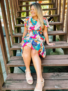 Island Adventures Floral Dress-Midi Dresses-Dear Me Southern Boutique, located in DeRidder, Louisiana