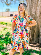 Island Adventures Floral Dress-Midi Dresses-Dear Me Southern Boutique, located in DeRidder, Louisiana