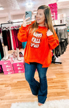 It's FALL Y'all oversized sweatshirt-Graphic Tops-Dear Me Southern Boutique, located in DeRidder, Louisiana