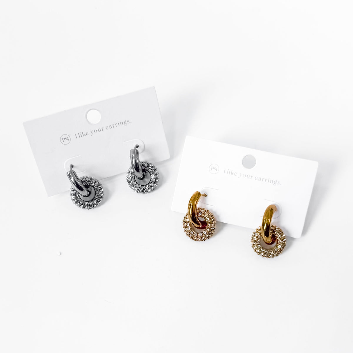 Ivy Interlock Hoop Earring - WATERPROOF-Presales-Dear Me Southern Boutique, located in DeRidder, Louisiana