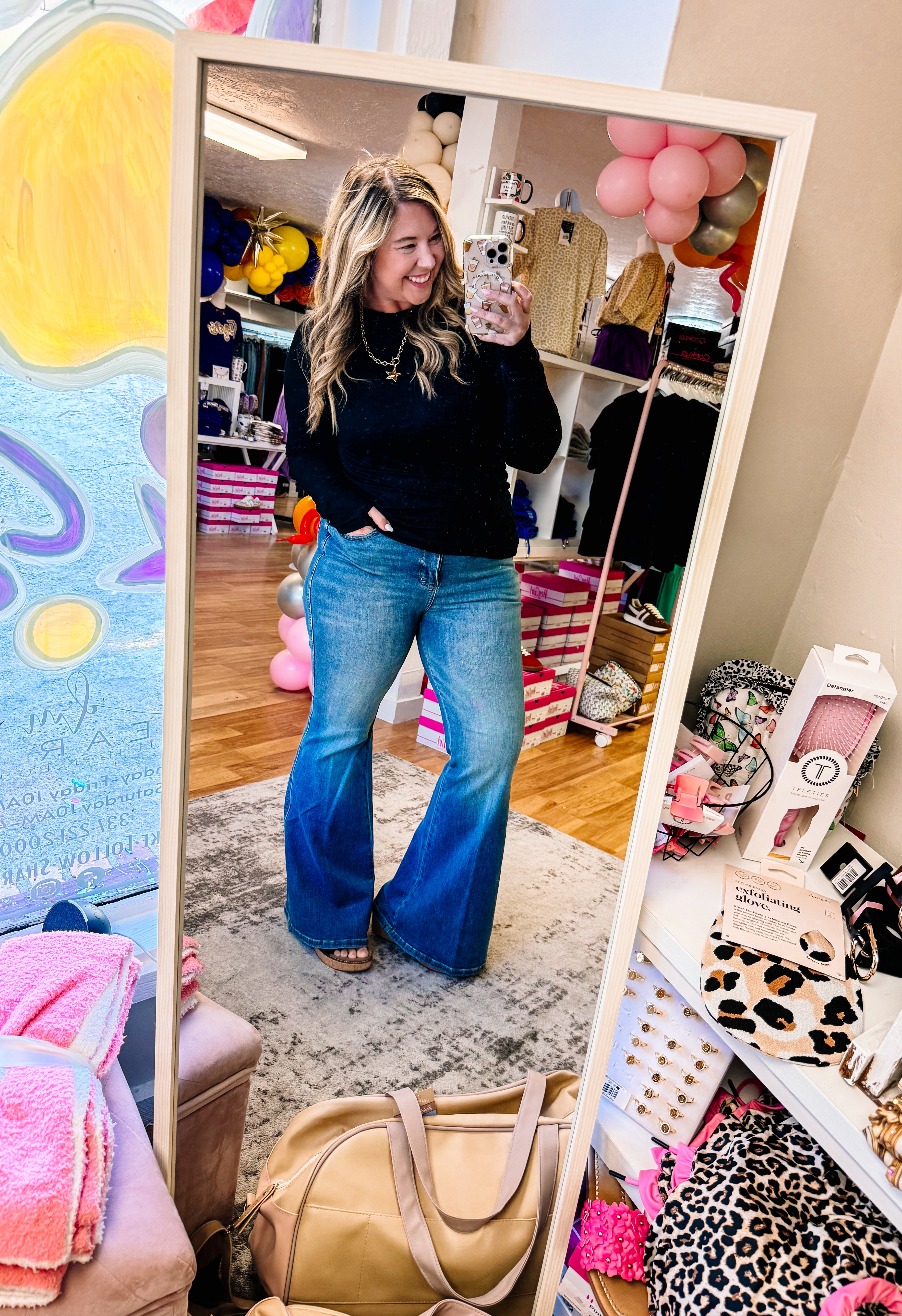 Jacqueline Tummy Control Flare Judy Blue Jeans-Jeans-Dear Me Southern Boutique, located in DeRidder, Louisiana