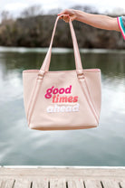 Jadelynn Brooke Good Times Ahead Neoprene Tote-Tote Bags-Dear Me Southern Boutique, located in DeRidder, Louisiana