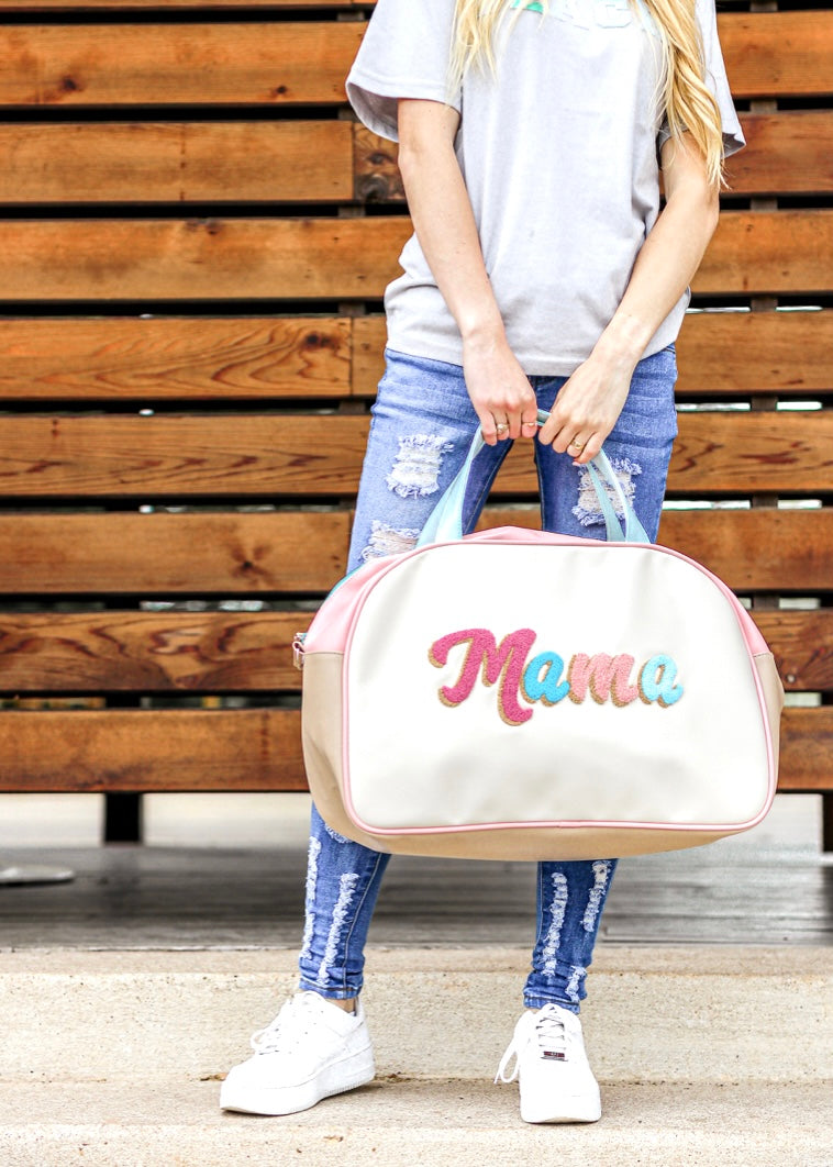 Jadelynn Brooke Mama Duffel Bag-Duffle Bags-Dear Me Southern Boutique, located in DeRidder, Louisiana