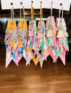 Jak Sprat BOO-jee Collection: Charmed Fabulous Feather Dangles-Jewelry - Earrings-Dear Me Southern Boutique, located in DeRidder, Louisiana