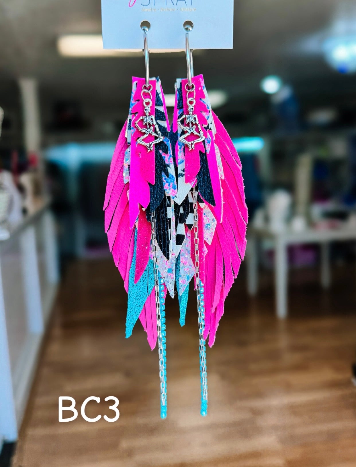 Jak Sprat BOO-jee Collection: Medium Mic Drop Dangles-Jewelry - Earrings-Dear Me Southern Boutique, located in DeRidder, Louisiana