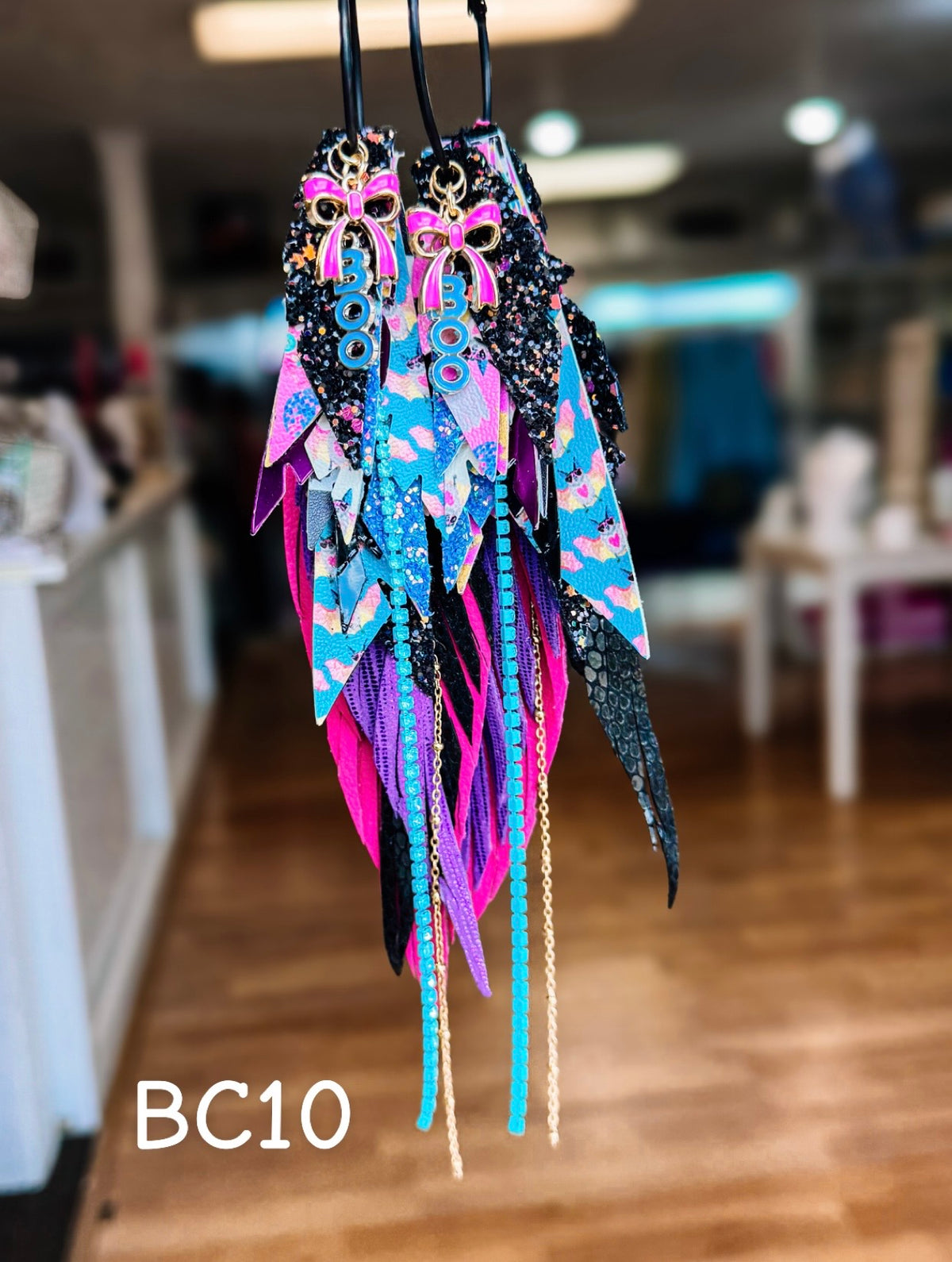 Jak Sprat BOO-jee Collection: Mega Mic Drop Dangles-Jewelry - Earrings-Dear Me Southern Boutique, located in DeRidder, Louisiana