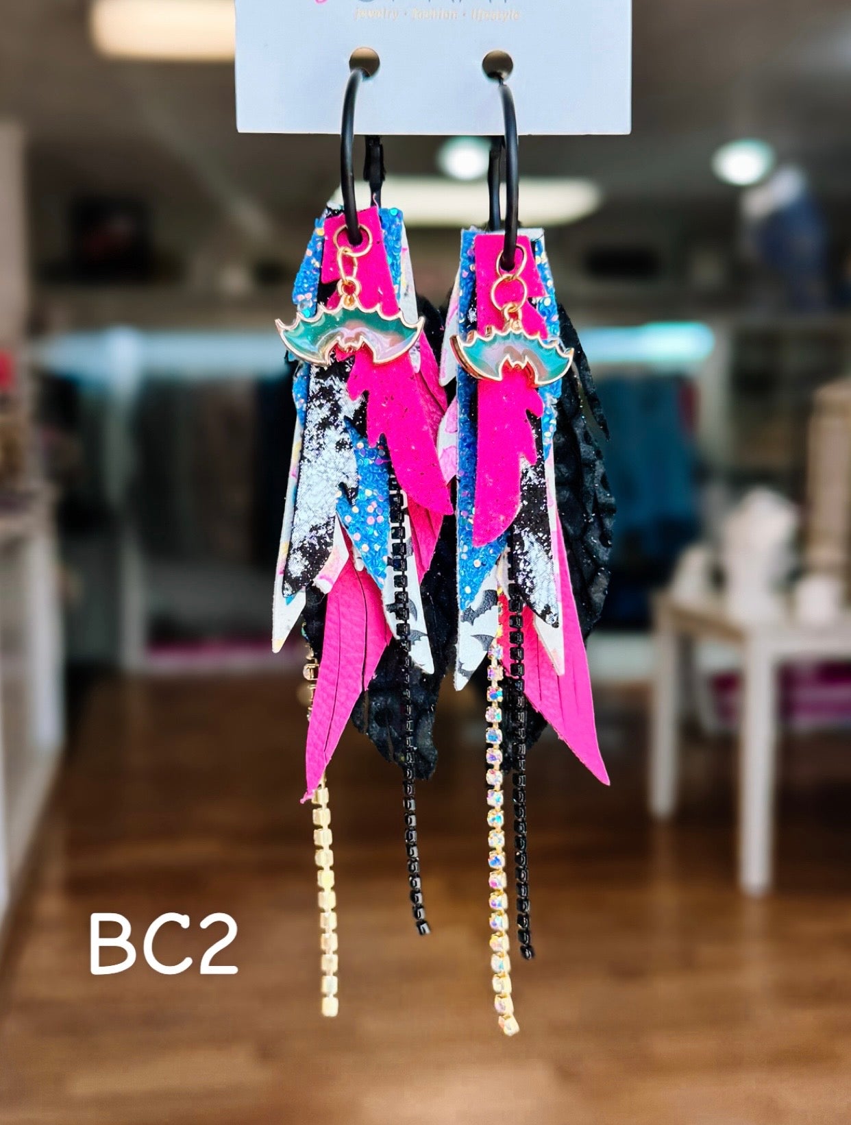 Jak Sprat BOO-jee Collection: Mini Mic Drop Dangles-Jewelry - Earrings-Dear Me Southern Boutique, located in DeRidder, Louisiana