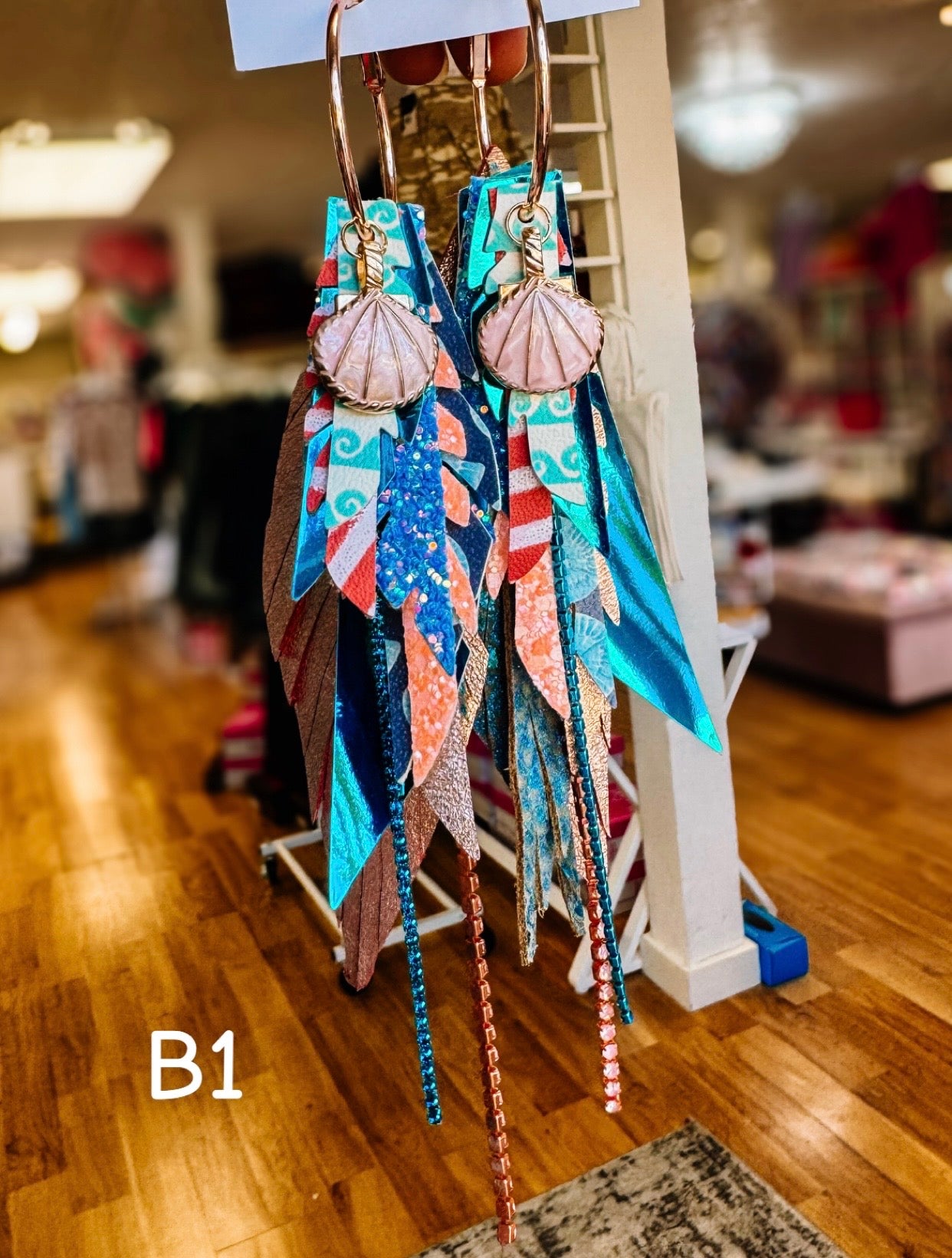 Jak Sprat Beach Please Collection: Medium Mic Drop Dangles-Earrings-Dear Me Southern Boutique, located in DeRidder, Louisiana