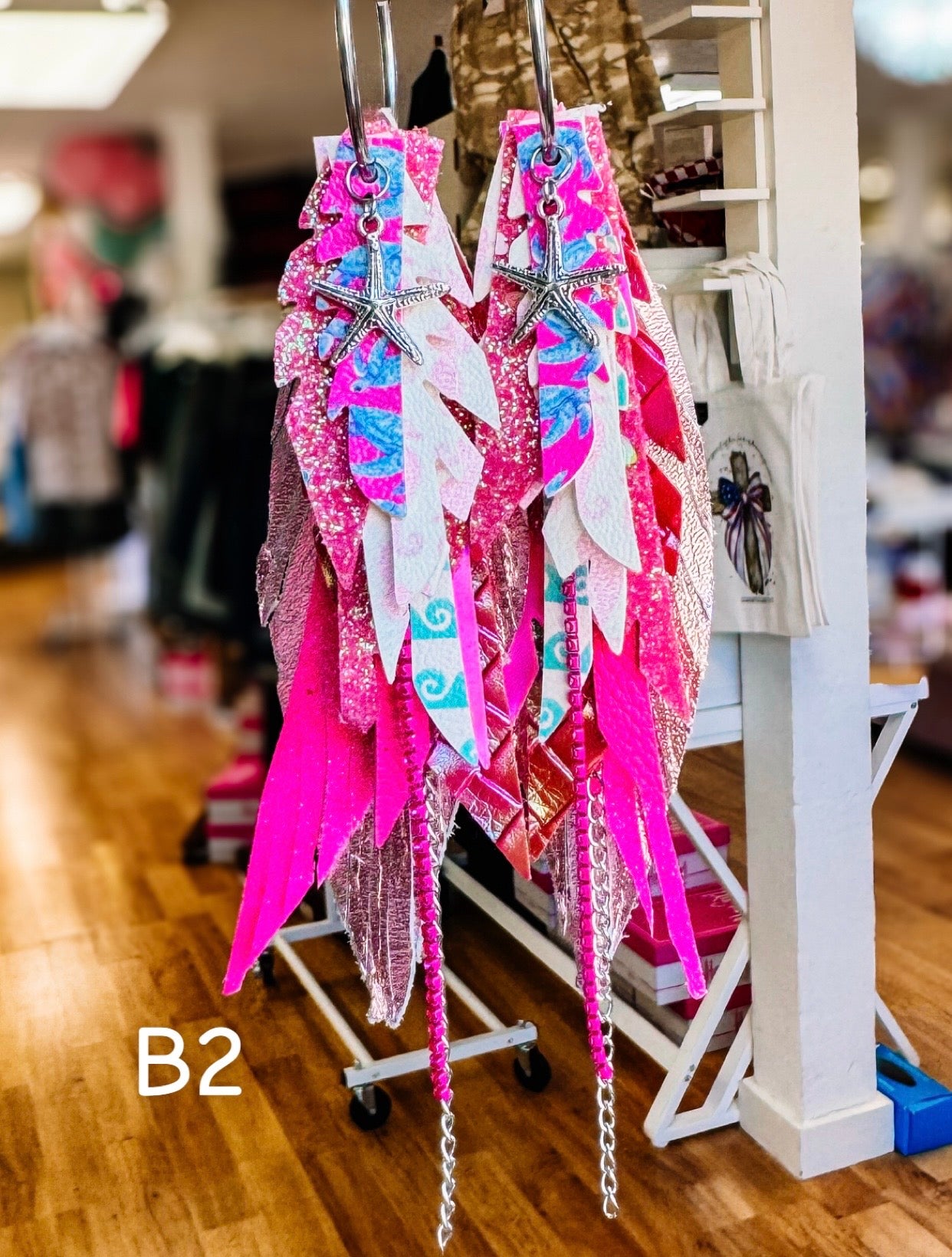 Jak Sprat Beach Please Collection: Medium Mic Drop Dangles-Earrings-Dear Me Southern Boutique, located in DeRidder, Louisiana