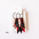 Jak Sprat Biker Babe Collection: Fabulous Feather Dangles-Earrings-Dear Me Southern Boutique, located in DeRidder, Louisiana