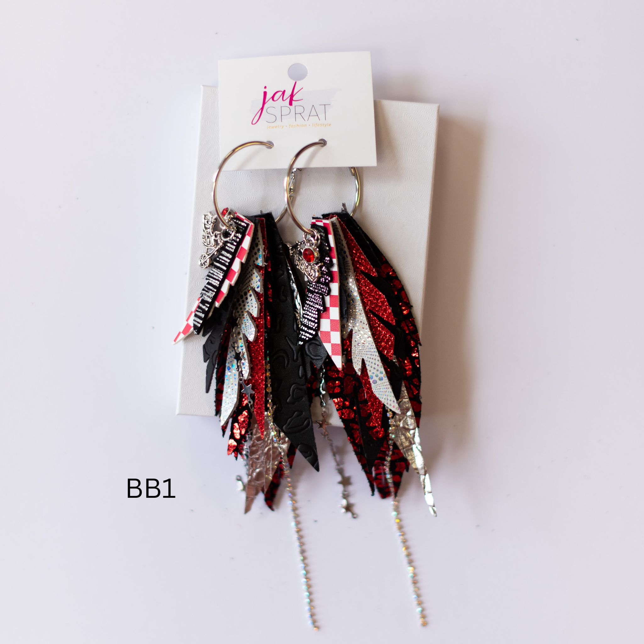 Jak Sprat Biker Babe Collection: Medium Mic Drop Dangles-Earrings-Dear Me Southern Boutique, located in DeRidder, Louisiana